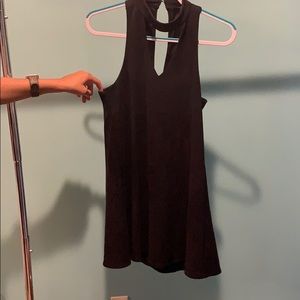 Suede Black Dress